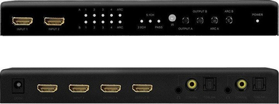 Switch HDMI matriks LogiLink 4x2, 4K 60Hz, HDR ARC, i zi