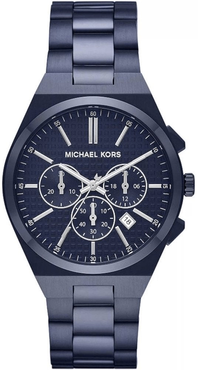 Рачен часовник Michael Kors Lennox Chronograph, 40mm, нерѓосувачки челик, сина