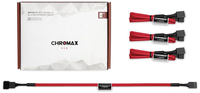 Set kabllosh zgjatëse për ventilator Noctua NA SEC1.red, 4 pin, 0.3m, të kuqe