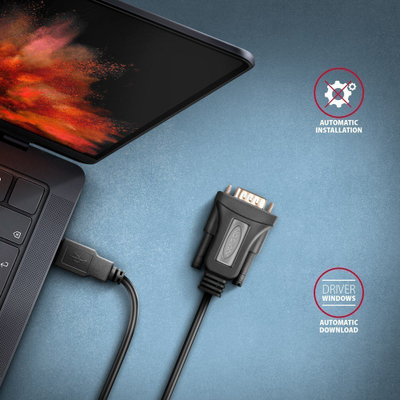 Adapter USB në RS-232 Axagon ADS-1PQN, kabllo 1.5 m, i zi