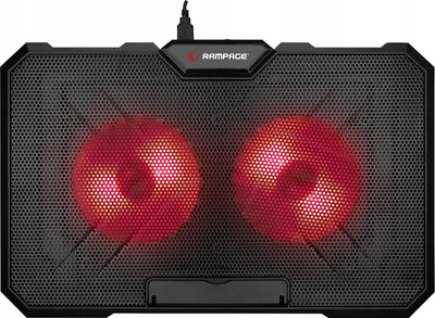 Bazë ftohëse për laptop Rampage AD-RC12 GameZone, 5-17", RGB, e zezë