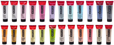 Set bojë akrilike Royal Talens Amsterdam Soft Colours, 24 tuba, 20 ml