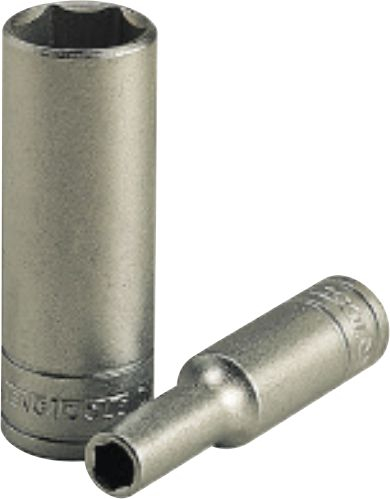 Çelës soket i thellë Teng M140206, 1/4" drive, 3/16" AF, metalik