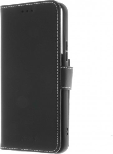 Mbështjellës flip Insmat Exclusive Right për Samsung Galaxy S22, lëkurë natyrale, i zi