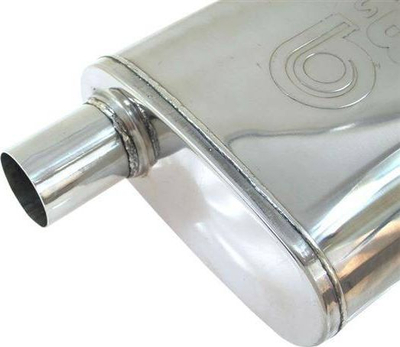 Silenciator qendror TurboWorks LT 409SS, 57mm, çelik inox, ngjyrë argjendi