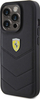 Kapak telefoni Ferrari FEHCP15LRDUK për iPhone 15 Pro, lëkurë, i zi