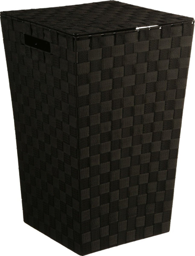 Shportë rrobash 5five, drejtkëndore, 50L, me kapak, e zezë