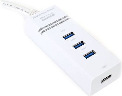 USB HUB Omega 3.0, 4 porte, e bardhë (42463)