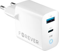 Karikues elektrik Forever TC-06-65AC, GaN PD QC, 65W, 1x USB 1x USB C, i bardhë