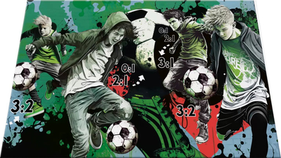 Nënshtrat tavoline HERMA Street Soccer, 55 x 35 cm, me figurë futbolli