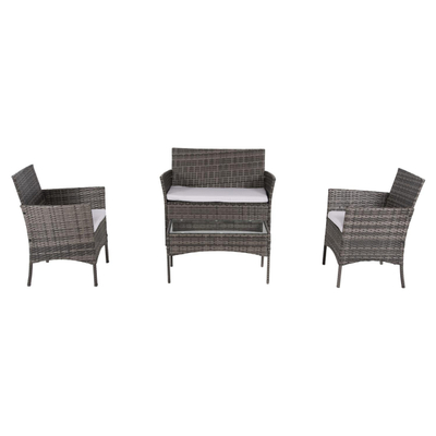 Set kopshti lounge 4-pjesësh Stasia (HM6089.02), gri/ bezhë