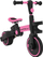 Biçikletë 3n1 për kalamaj SporTrike Happy Bike, me shtytëse që rregullohet, rrota me profil, rozë