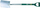 Lopatë kopshti C.K Digging Spade, çelik inoks, 104 cm, jeshile