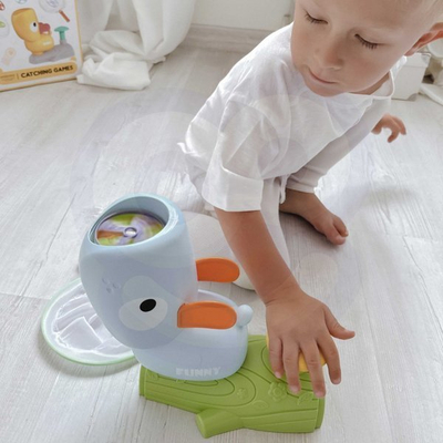 Lodër që hedh disqe Woopie Arcade Game Catch, për kalamaj 3+, me shumë ngjyra