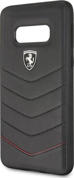 Mbulesë telefoni Ferrari Quilted Leather për Samsung Galaxy S10e, lëkurë, hardcover, e zezë