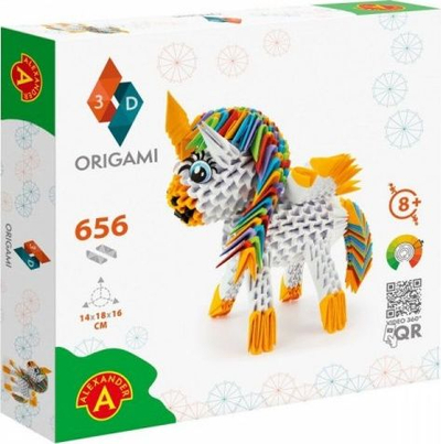 Set krijimi Alexander Origami 3D Unicorn ALEX, figurë tredimensionale, shumëngjyrëshe