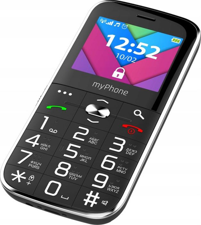 Telefoni myPhone Halo C, Dual SIM, 2.2\", i zi me argjend