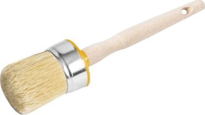 Furçë rrethore boje TOPS60, 50 mm, me dorezë druri, natyrale