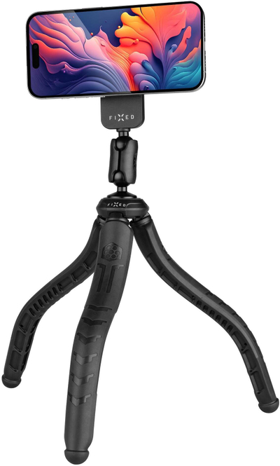 Tripod fleksibël për telefon FIXED Creator, MagSafe, montim 1/4", i zi