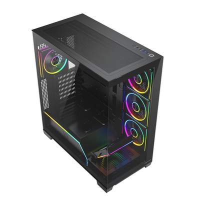 Kase PC Modecom Volcano Stellar Plus 5F ARGB, ATX, xham i temperuar, e zezë