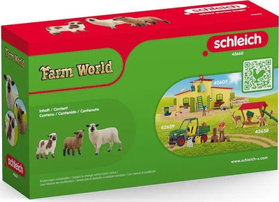 Set figurinash Schleich Farm World Sheep Friends, 3 copa, shumëngjyrësh