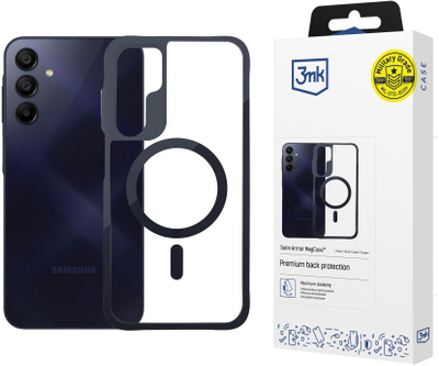 Kapak telefoni 3MK Satin Armor MagCase për Samsung Galaxy A15 5G, MagSafe, transparent