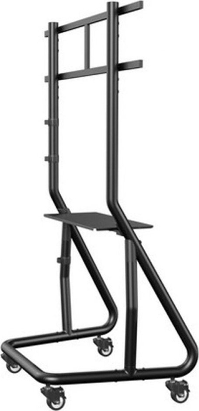 Karrocë TV për TV LCD LED, 60\" 105\", me raft, e zezë