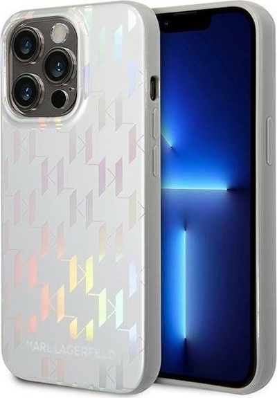 Maskë telefoni Karl Lagerfeld iPhone 14 Pro Max, 6.7", plastike, argjendt