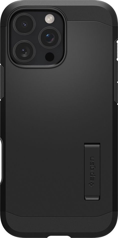 Këllëf telefoni Spigen Tough Armor T, MagSafe, iPhone 16 Pro, i zi