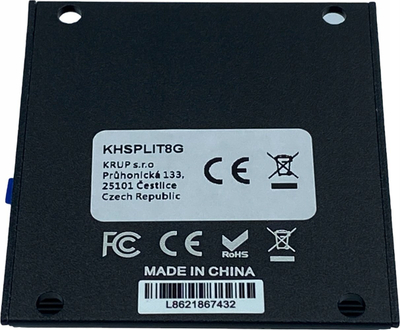 Ndarës HDMI PremiumCord 1 me 8, extender me kabllo rrjeti CAT6/6a/7, FULL HD 1080p, i zi