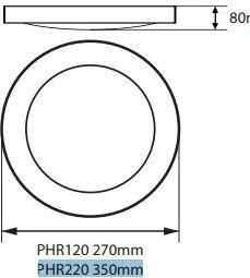 Plafonier tavanit Bemko Tofir PHR220, 2x20W E27, IP44, e bardhë