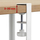 Organizues kabllosh Maclean Adjustable Under-Desk, mbajtës me kapëse, mban deri në 5 kg, i bardhë