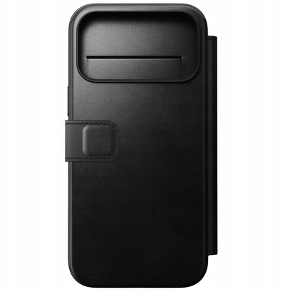 Futrollë Nomad për iPhone 17 Pro Max Modern Folio, lëkurë Horween, me xhepa për karta, e zezë