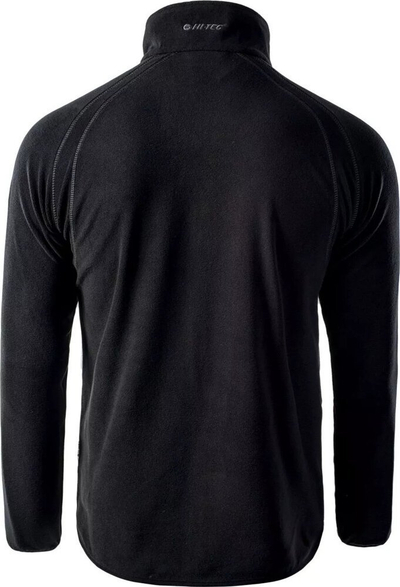 Bluzë fleece për burra Hi-Tec CAMOLIN, me zinxhir komplet, e zezë