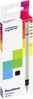 Set stilolapsa fineliner Grand GR-380, 0.4mm, 12 copë, të zinj