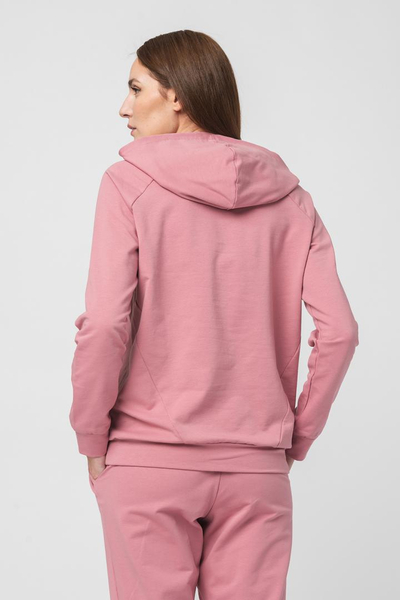 Bluzë me kapuç Raglan Cotton Hoodie për gra, pambuk, madhësia XS, rozë