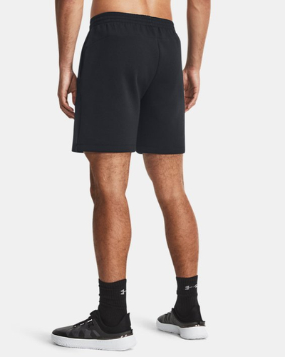 Shorta sportive Under Armour Unstoppable Fleece, për meshkuj, përbërje poliester pambuk elastan, të zeza, madhësia S