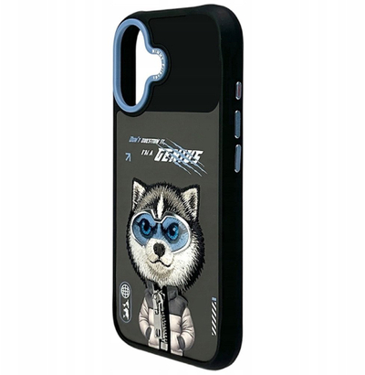 Kapak telefoni Nimmy Cool and Cute 2.0 Wolf, për iPhone 17, ngjyrë e zezë