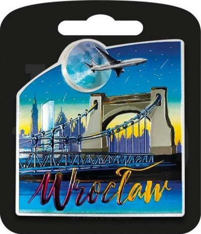 Magnet frigoriferi suvenir I Love Poland Wrocław, model ILP MAG a WR 25, shumëngjyrësh