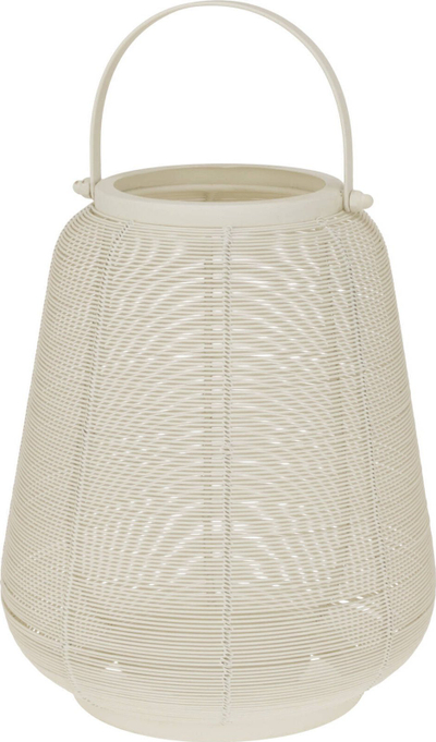 Lampion dekorativ Home Styling Collection, metal me dorezë, i bardhë