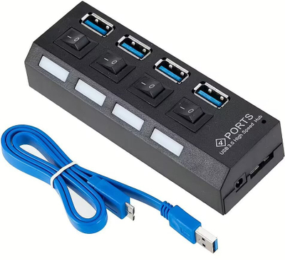 Hub USB Roger AD15653, 4x USB 3.0, 5 Gbit/s, i zi
