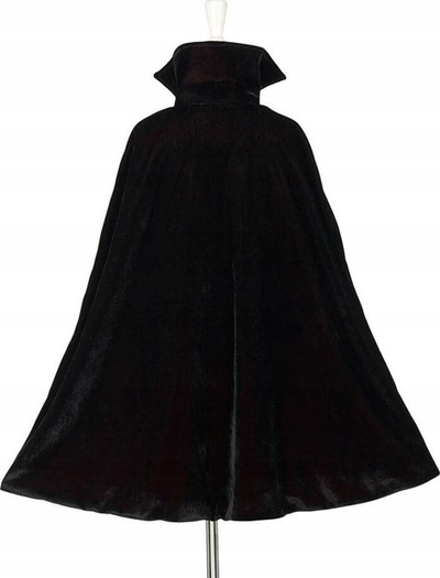 Kostum Dracula për kalamoj Souza, mantel me jelek, dhëmbë plastikë, 4-8 vjeç, i zi me të kuqe