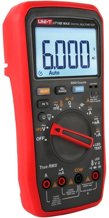Multimetër dixhital Uni-T UT18B MAX True RMS, 1000V, i kuq
