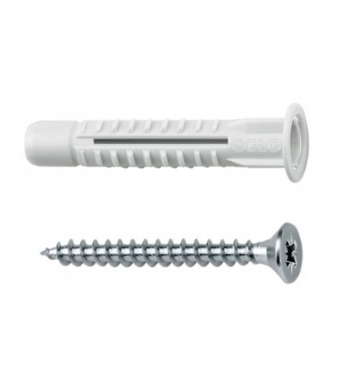 Set tapa plastike Celo MZK 6x40, me vida SPS 4.5x50, 50 copë, gri