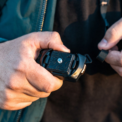 Ремен за камера PolarPro Belay Quick Release, 0,75 инчи, најлон, црн