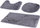 Set tapetësh banjo 3 copë, stil klasik, ngjyrë gri