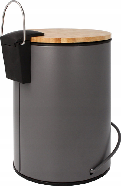 Kosh plehrash me pedale Brunbeste BB-2593, 3L, çelik inox, gri