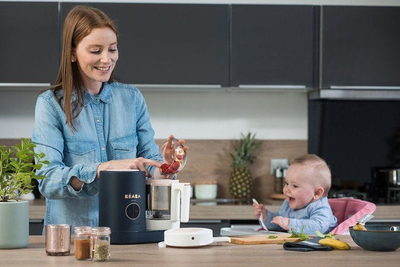 Мултикукер Beaba Babycook Neo, сад од стакло, корпа од не'рѓосувачки челик, сива