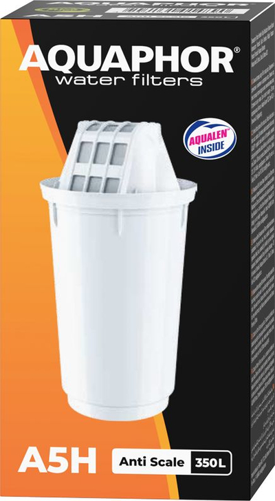 Fishek filtrues uji Aquaphor A5H, 1 copë, kapacitet 350L, i bardhë