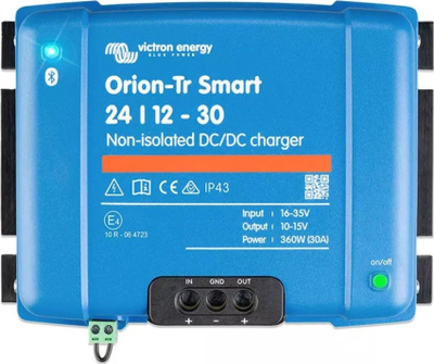 Ngarkues DC DC Victron Energy Orion Tr Smart 24 12 30A, 360W, me Bluetooth, blu